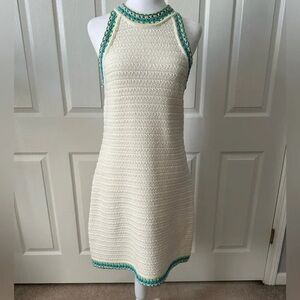 House of Harlow crochet halter dress